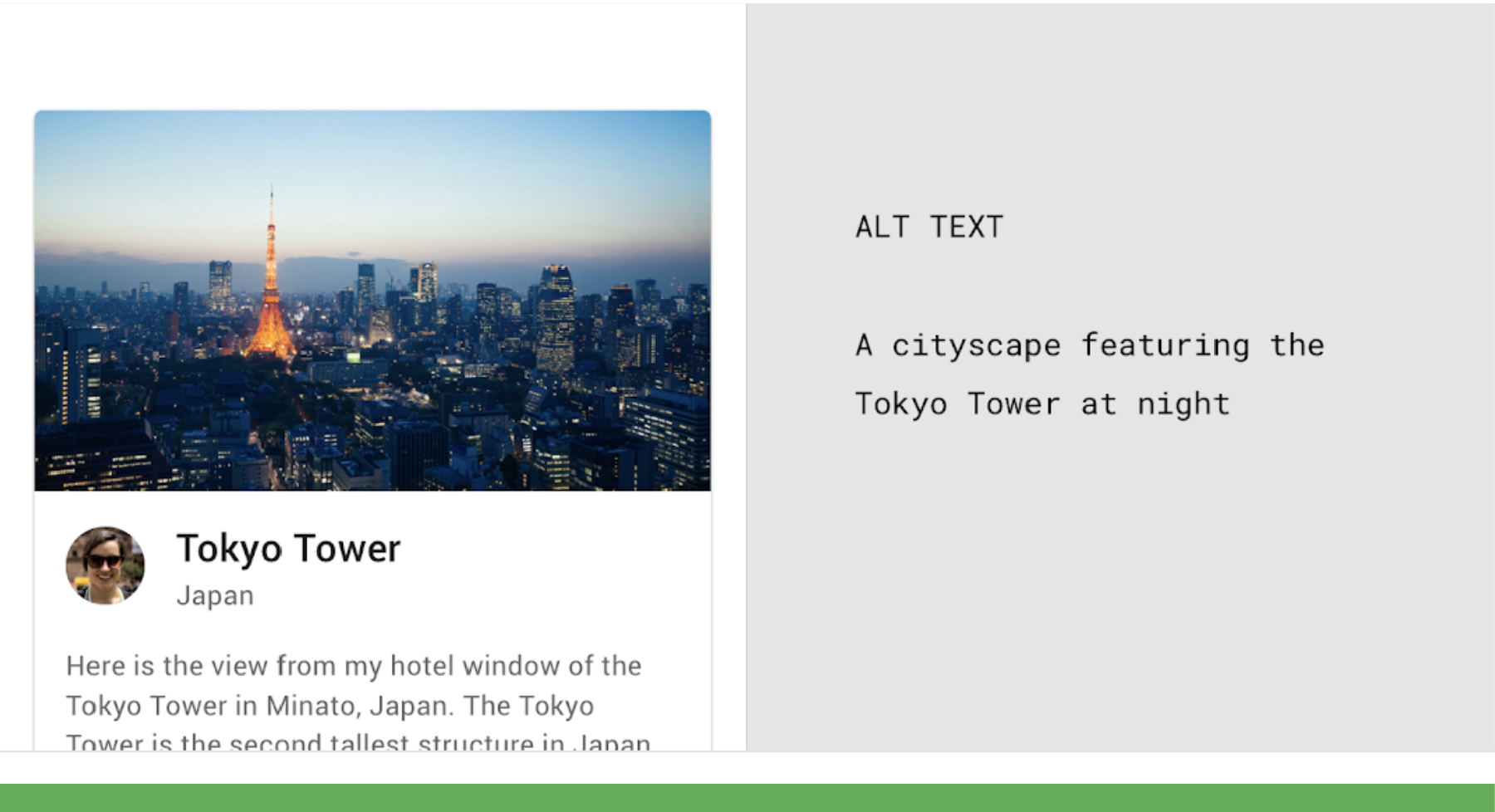 Eine Stadtlandschaft mit dem Tokyo Tower bei Nacht