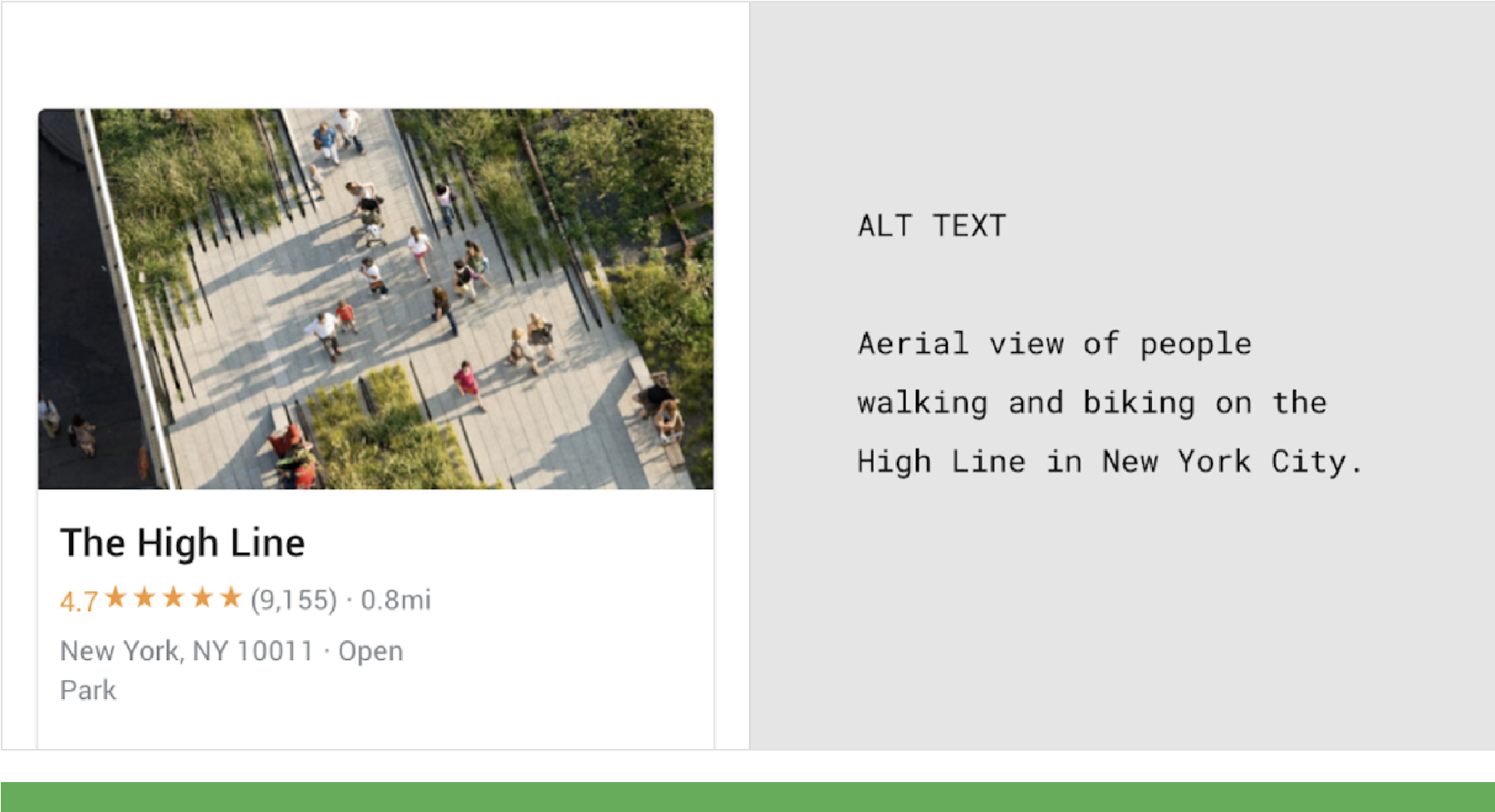 Links im Bild das Bild mit Bildunterschrift  und rechts im Bild der dazugehörige alt-Text.